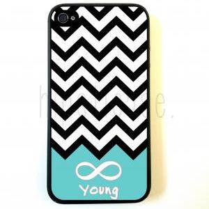 Forever Young Chevron Teal Iphone 5 Case - For..