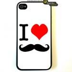Iphone 4 Case I Love Mustache Iphone 4 Case