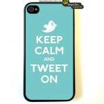 Iphone 4 Case, Keep Calm And Tweet On Iphone Case