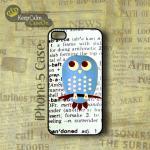 Iphone 5 Case, Cute Blue Owl Iphone Case Hard..