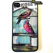 Iphone 4 Case - Ephemera Bird Cage iphone 4 Case