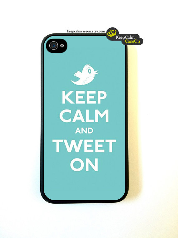 Iphone 4 Case, Keep Calm And Tweet On Iphone Case