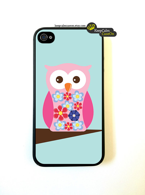 Cute Pink Owl - IPhone 4 Case, IPhone 4s Case, IPhone 4 Hard Case